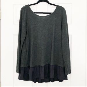 ModCloth Dark Green Tie-Back Sweater